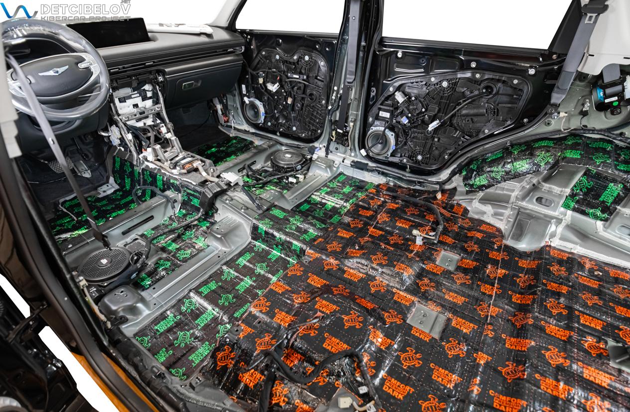 Шумоизолция пола Genesis GV80